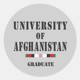 Afgahn veteraan afstuderen stencil sticker