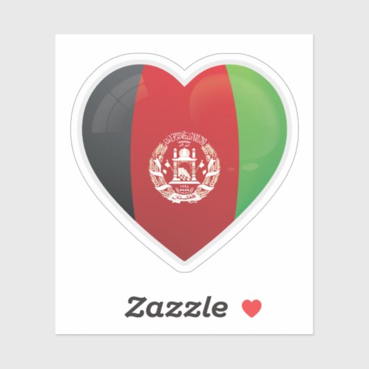Afganistan Love Flag Sticker (Vel)