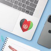 Afganistan Love Flag Sticker (Laptop met iPhone)