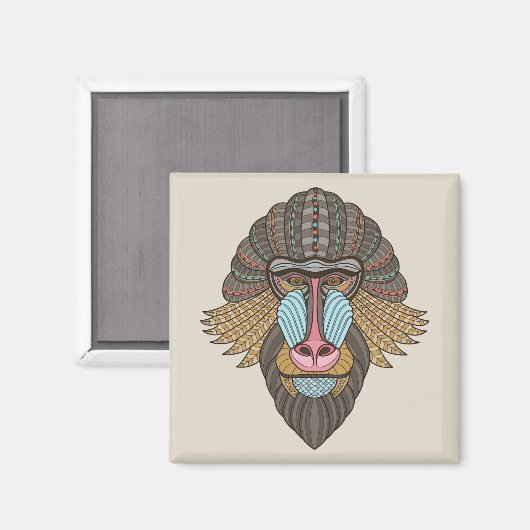 afgebeeld Baboon Magneet (Voorkant / Achterkant)