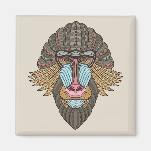 afgebeeld Baboon Magneet (Voorkant)