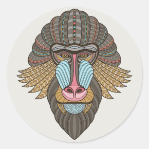 afgebeeld Baboon Ronde Sticker