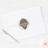 afgebeeld Baboon Ronde Sticker (Envelop)