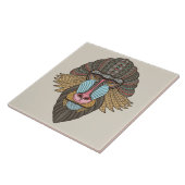 afgebeeld Baboon Tegeltje (Zijkant)