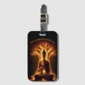 Afgebeeld in serene contemplatie, Gautama Boeddha  Bagagelabel (Voorkant (verticaal))