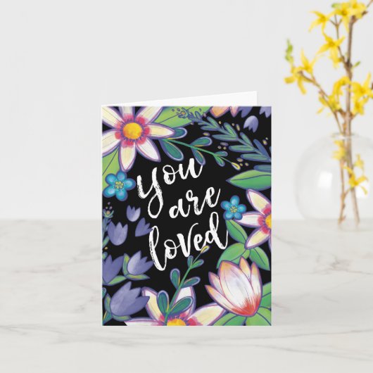 Afgebeeldde kleurige bloem waar je van houdt kaart (Gele Bloem)