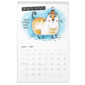 Afgebeeldend gestreken kat kalender (Mar 2027)