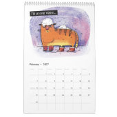 Afgebeeldend gestreken kat kalender (Feb 2027)
