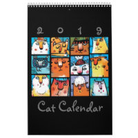 Afgebeeldend gestreken kat kalender