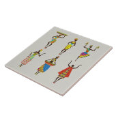 Afgebeeldende Afrikaanse vrouwen Tegeltje (Zijkant)