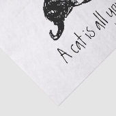 Afgebeeldende zwarte katten Een kat is alles wat j Tissuepapier (Detail)