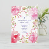 Afgeblazen olievlek Pasen Brunch Kaart (Staand voorkant)