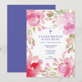 Afgeblazen olievlek Pasen Brunch Kaart (Voorkant / Achterkant)