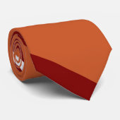 Afgebrand Sinaasappel en lepel diagonaal gestreept Stropdas (Opgerold)