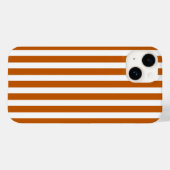 Afgebrande oranje en witte snoepjes strepen Case-Mate iPhone case (Achterkant (horizontaal))