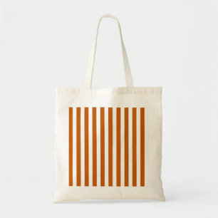 Afgebrande oranje en witte snoepjes strepen tote bag