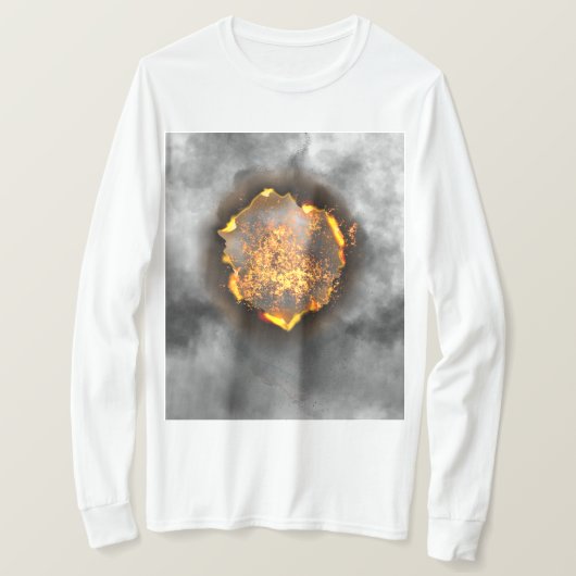 afgebrande vuurring t-shirt (Design voorkant)