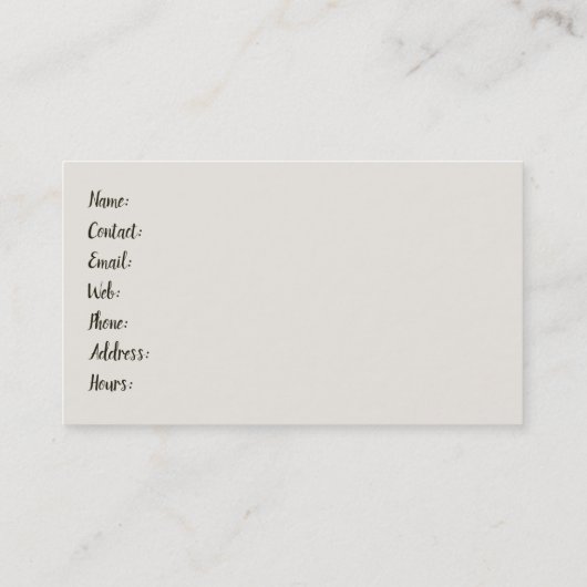 Afgebroken Antiek afgebroken hoeve geborgen Visitekaartje (Achterkant)