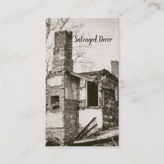 Afgebroken Antiek afgebroken hoeve geborgen Visitekaartje (Voorkant)