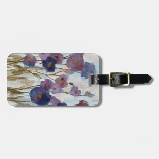 Afgebroken flora in Paars Bagagelabel (Voorkant horizontaal)