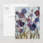 Afgebroken flora in Paars Briefkaart (Voorkant / Achterkant)