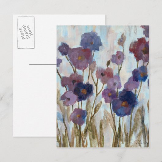 Afgebroken flora in Paars Briefkaart (Voorkant / Achterkant)