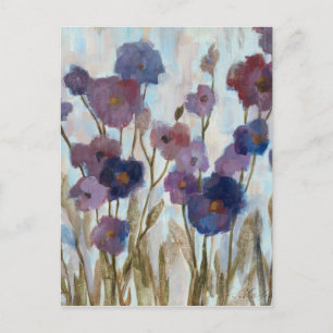 Afgebroken flora in Paars Briefkaart