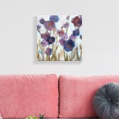 Afgebroken flora in Paars Canvas Afdruk (Insitu (Woonkamer))