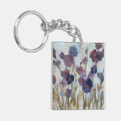 Afgebroken flora in Paars Sleutelhanger (Voorkant Links)