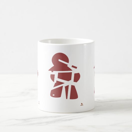 Afgebroken meeple board gamer ontwerp koffiemok (Center)