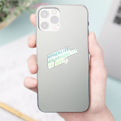 Afgebroken Niet-afbreekbaar De ironie Grappig Quot Sticker (Telefoon)