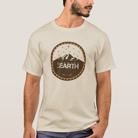 Afgedankte Aarde Rond Logo [Zand] T-shirt (Voorkant)