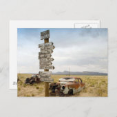 Afgedankte auto's, Route 66, Arizona Briefkaart (Voorkant / Achterkant)