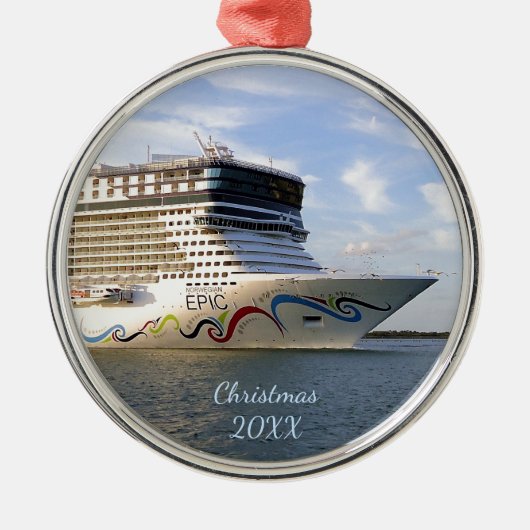 Afgedankte cruiseschepen metalen ornament (Voorkant)