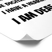 Afgedankte Kantoor of thuis doven en horen Poster (Hoek)