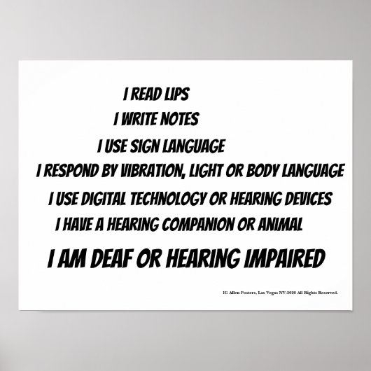 Afgedankte Kantoor of thuis doven en horen Poster (Voorkant)