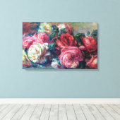 Afgedankte Rozen Renoir Fine Art Canvas Afdruk (Insitu (Houten vloer))