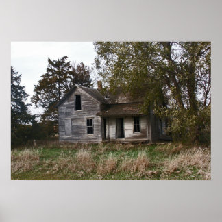 Afgedankte South Dakota boerderij stead. Poster