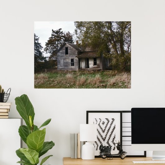 Afgedankte South Dakota boerderij stead. Poster (Thuiskantoor)