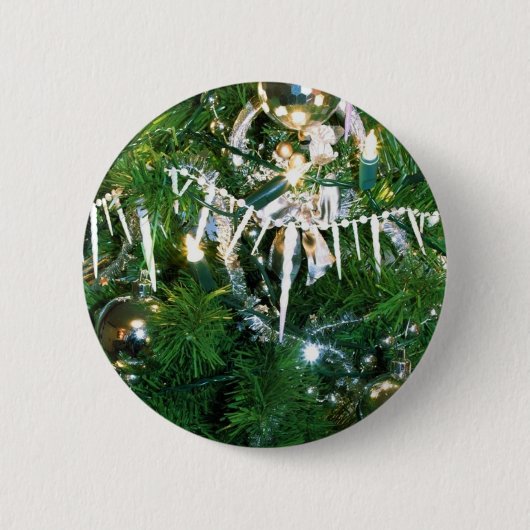 Afgedankte vakantieboomtakken ronde button 5,7 cm (Voorkant)