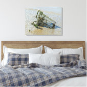 Afgedankte winkelwagen uitzicht canvas print (Insitu (Slaapkamer))