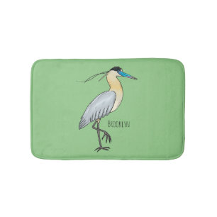 Afgedekte heronvogel cartoon badmat