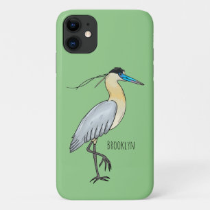 Afgedekte heronvogel cartoon Case-Mate iPhone case
