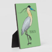 Afgedekte heronvogel cartoon fotoplaat (Zijkant)