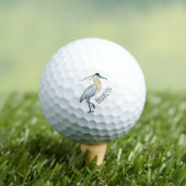 Afgedekte heronvogel cartoon golfballen (Insitu Shirt)