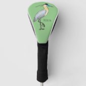 Afgedekte heronvogel cartoon golfheadcover (Voorkant)
