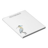 Afgedekte heronvogel cartoon notitieblok (Schuin)