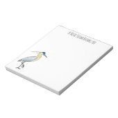Afgedekte heronvogel cartoon notitieblok (Linkerzijde)