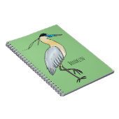 Afgedekte heronvogel cartoon notitieboek (Rechterzijde)