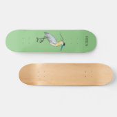 Afgedekte heronvogel cartoon persoonlijk skateboard (Horizontaal)